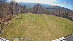 Vrchol Bouřňák, pohled na jih