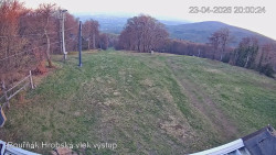 Vrchol Bouřňák, pohled na jih