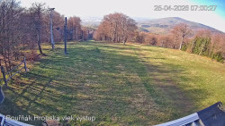 Vrchol Bouřňák, pohled na jih