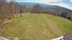 Vrchol Bouřňák, pohled na jih