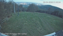 Vrchol Bouřňák, pohled na jih