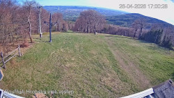 Vrchol Bouřňák, pohled na jih