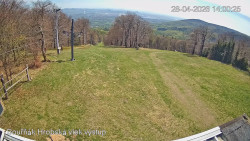 Vrchol Bouřňák, pohled na jih