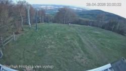 Vrchol Bouřňák, pohled na jih