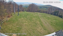 Vrchol Bouřňák, pohled na jih