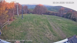 Vrchol Bouřňák, pohled na jih