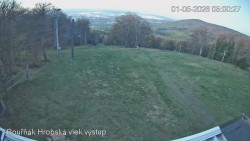 Vrchol Bouřňák, pohled na jih