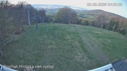Vrchol Bouřňák, pohled na jih