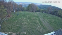 Vrchol Bouřňák, pohled na jih