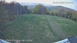 Vrchol Bouřňák, pohled na jih