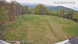 Vrchol Bouřňák, pohled na jih