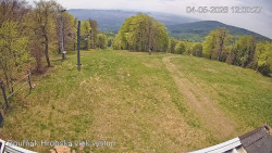Vrchol Bouřňák, pohled na jih