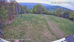 Vrchol Bouřňák, pohled na jih