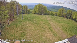 Vrchol Bouřňák, pohled na jih