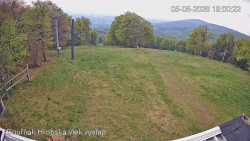Vrchol Bouřňák, pohled na jih