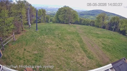 Vrchol Bouřňák, pohled na jih