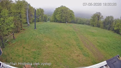 Vrchol Bouřňák, pohled na jih