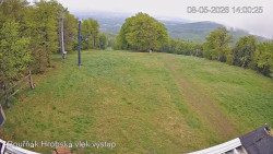 Vrchol Bouřňák, pohled na jih