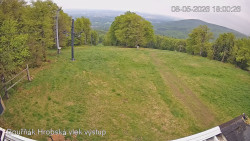 Vrchol Bouřňák, pohled na jih