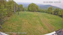 Vrchol Bouřňák, pohled na jih