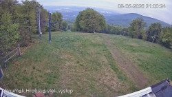 Vrchol Bouřňák, pohled na jih