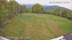 Vrchol Bouřňák, pohled na jih