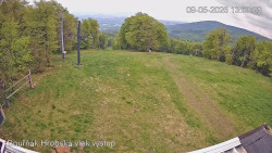 Vrchol Bouřňák, pohled na jih