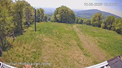 Vrchol Bouřňák, pohled na jih