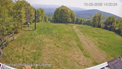 Vrchol Bouřňák, pohled na jih