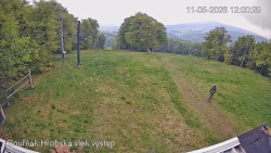 Vrchol Bouřňák, pohled na jih