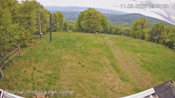 Vrchol Bouřňák, pohled na jih