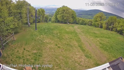 Vrchol Bouřňák, pohled na jih