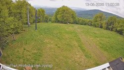 Vrchol Bouřňák, pohled na jih