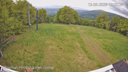 Vrchol Bouřňák, pohled na jih
