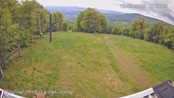 Vrchol Bouřňák, pohled na jih