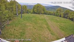 Vrchol Bouřňák, pohled na jih