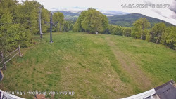 Vrchol Bouřňák, pohled na jih