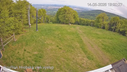 Vrchol Bouřňák, pohled na jih