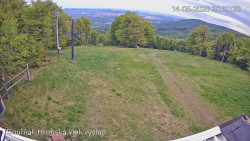 Vrchol Bouřňák, pohled na jih