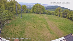 Vrchol Bouřňák, pohled na jih