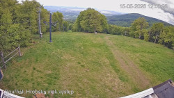 Vrchol Bouřňák, pohled na jih