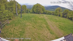Vrchol Bouřňák, pohled na jih
