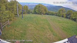 Vrchol Bouřňák, pohled na jih