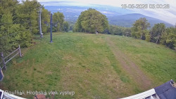 Vrchol Bouřňák, pohled na jih