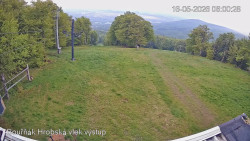 Vrchol Bouřňák, pohled na jih
