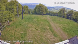 Vrchol Bouřňák, pohled na jih