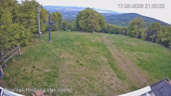 Vrchol Bouřňák, pohled na jih