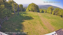 Vrchol Bouřňák, pohled na jih