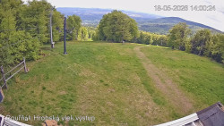 Vrchol Bouřňák, pohled na jih