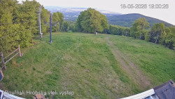 Vrchol Bouřňák, pohled na jih
